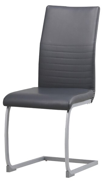 Albatros konzolové židle set 4 MURANO, šedá - jídelní židle, moderní design, potah Imitace kůže, silné čalounění - kuchyňská židle, čalouněná židle, židle k jídelnímu stolu do jídelny