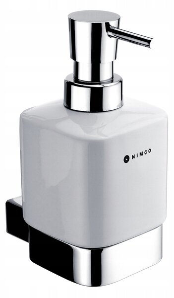 Ruční nástěnný dávkovač mýdla Nimco 320 ml, stříbrný, vícebarevný