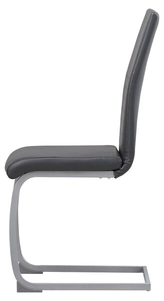 Albatros konzolové židle set 4 MURANO, šedá - jídelní židle, moderní design, potah Imitace kůže, silné čalounění - kuchyňská židle, čalouněná židle, židle k jídelnímu stolu do jídelny