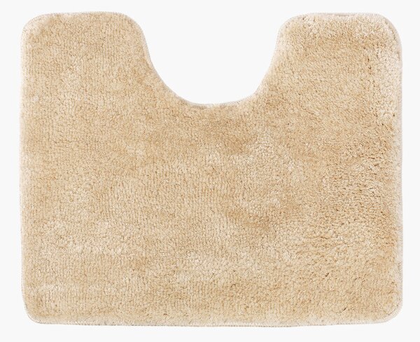 Goldea extra hustý koupelnový kobereček / wc předložka s výkrojem - béžová 50x60 cm 50 x 60 cm