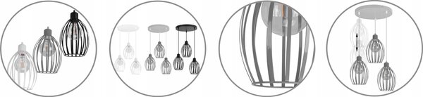 Závěsné svítidlo Light Home Tomi 3 - světelný bod E27