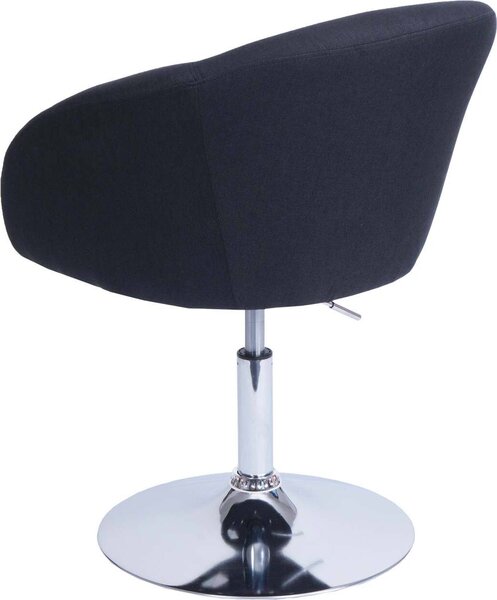 Sada 6 jídelních židlí HWC-F19, kuchyňská židle otočná židle lounge chair, otočná výškově nastavitelná látka/textil antracitová