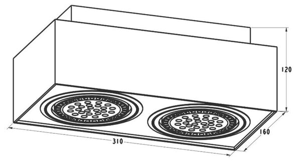 ZUMALINE Bodové svítidlo BOXY CL 2 20075-BK