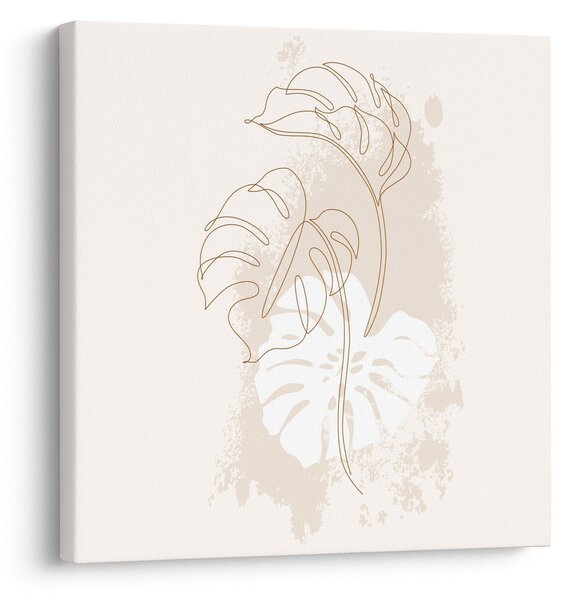 Obraz - Line art monstera N⁰1 (30x30 cm)
