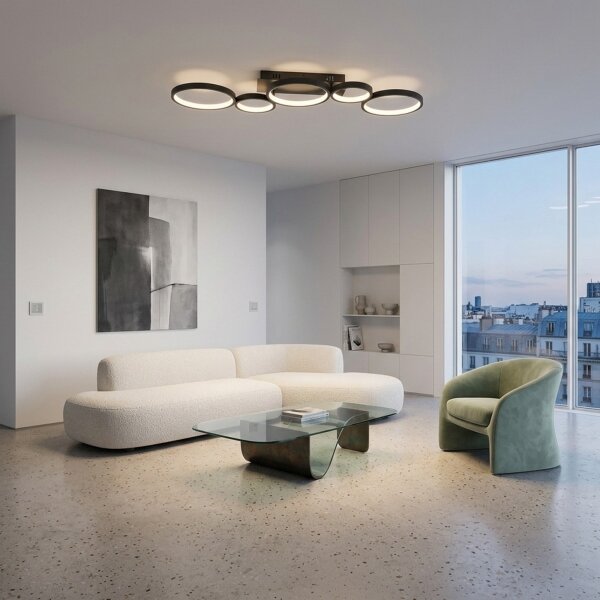 Brilagi - LED Stmívatelné stropní svítidlo RINGO LED/34W/230V černá + DO