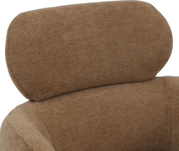 Sada 6 jídelních židlí HWC-O77, kuchyňská židle, otočná s automatickým návratem, látka (310g/m²) žinylka Oeko-Tex světle hnědá