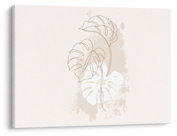 Obraz - Line art monstera N⁰1 (70x50 cm)