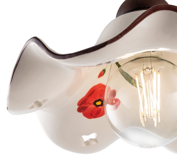 Light for home - Závěsné svítidlo BL236-S1-AV Papavero, 1 X 60 Watt Max, slonová kost, 1 X 60 W, E27, Slonová kost