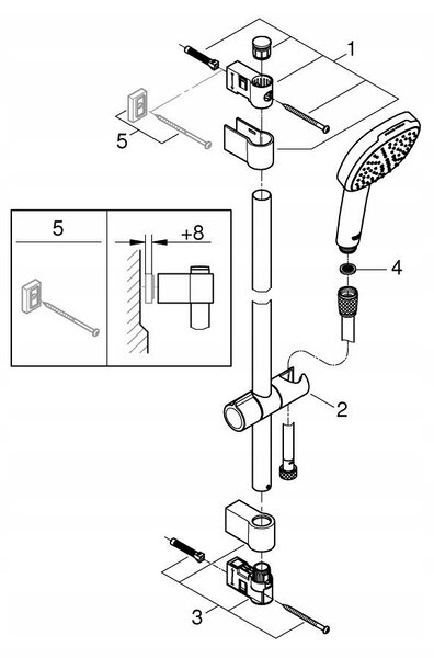Sprchový set podomítkový Grohe Tempesta Cube 110