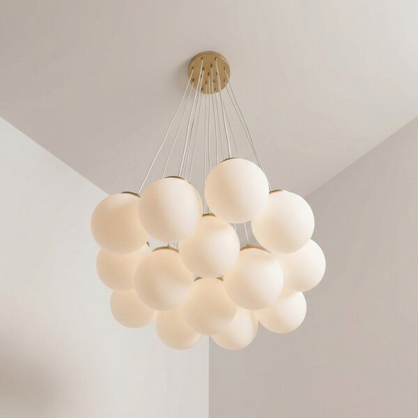 Brilagi - Lustr na lanku GLOBE 15xE14/15W/230V bílá