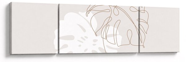 Obraz - Line art monstera N⁰2 (170x50 cm)
