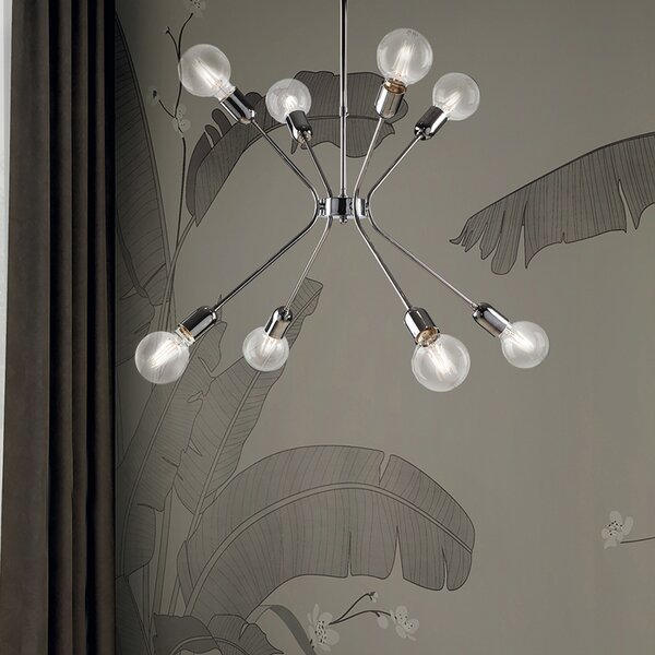 Light for home - Závěsné svítidlo BL222-8-CR Bpm, 8 X 60 Watt Max, chrome, 8 X 60 W, E27, Chrom