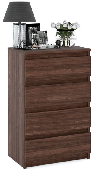 STIV Möbel | Komoda se 4 zásuvkami | Dub Wenge | 60 cm | moderní & bezúchytková | do ložnice a obýváku