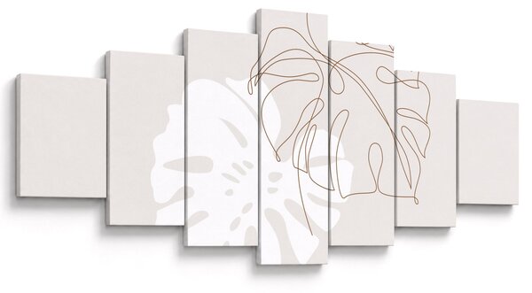 Obraz - Line art monstera N⁰2 (210x100 cm)