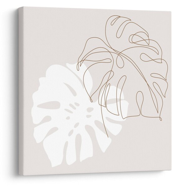 Obraz - Line art monstera N⁰2 (30x30 cm)