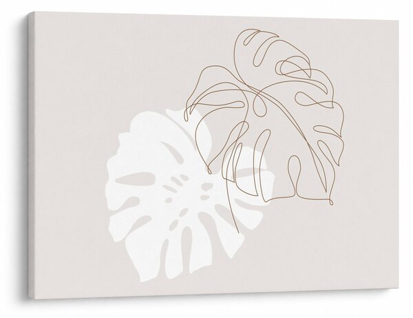 Obraz - Line art monstera N⁰2 (70x50 cm)