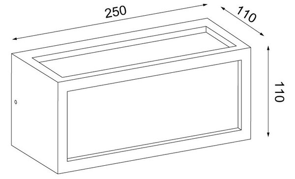 Mantra 7050 Utah, antracitové venkovní nástěnné svítidlo 1xE27 20W, šířka 25cm, IP65