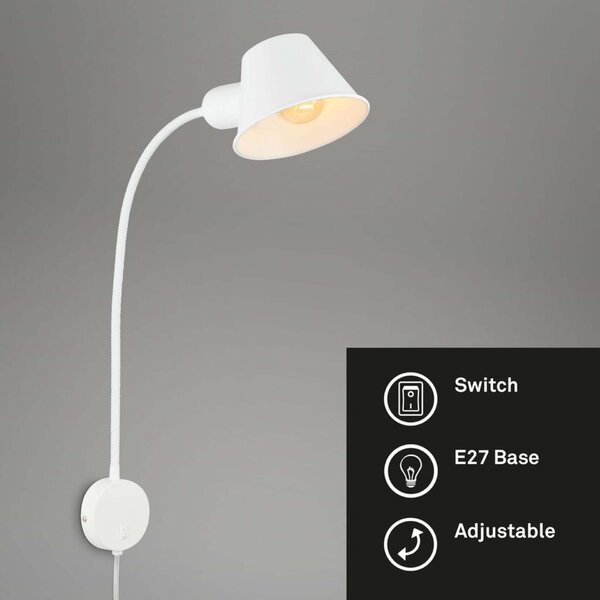 BRILONER Noční lampička 55 cm 1x E27 10W bílé BRI 2089016 POŠKOZENÉ ZBOŽÍ