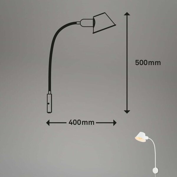 BRILONER Noční lampička 55 cm 1x E27 10W bílé BRI 2089016 POŠKOZENÉ ZBOŽÍ