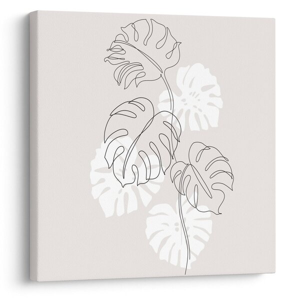 Obraz - Line art monstera N⁰3 (30x30 cm)