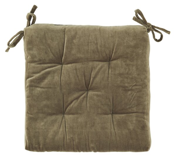 Sametový sedák Dusty Green 45 × 45 cm
