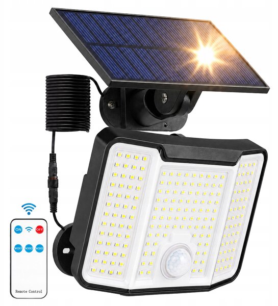LED reflektor Masterled 7W černý s pohybovým senzorem IP44