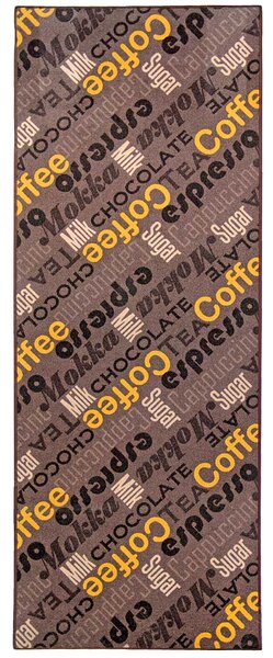 Breno Kusový koberec CAPPUCCINO 44, Hnědá, 67 x 180 cm