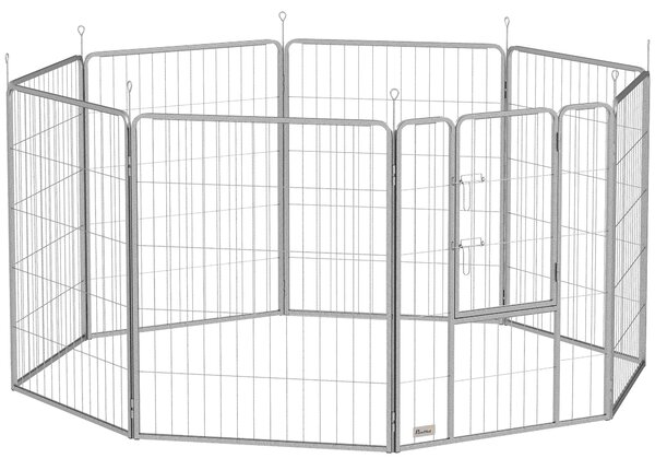 Hřiště pro štěňata PawHut 8-panelové hřiště pro psy s 8 mřížkovými panely | Aosom