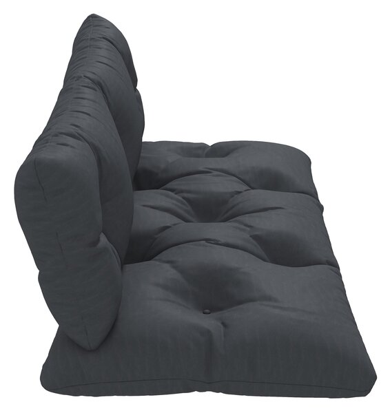 Outsunny Paletový Polštář pro Dvě Osoby 120cm x 60cm x 15cm s UV Ochrannou, Voděodolný Zahradní Polštář pro Lavici, Tmavě Šedý | Aosom