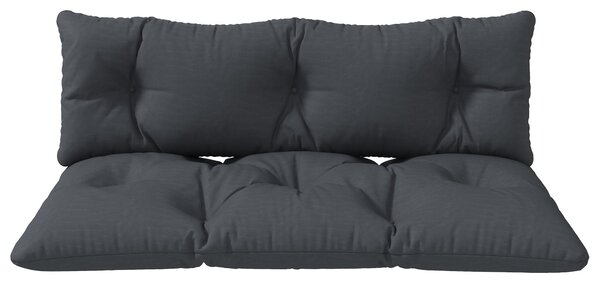 Outsunny Paletový Polštář pro Dvě Osoby 120cm x 60cm x 15cm s UV Ochrannou, Voděodolný Zahradní Polštář pro Lavici, Tmavě Šedý | Aosom