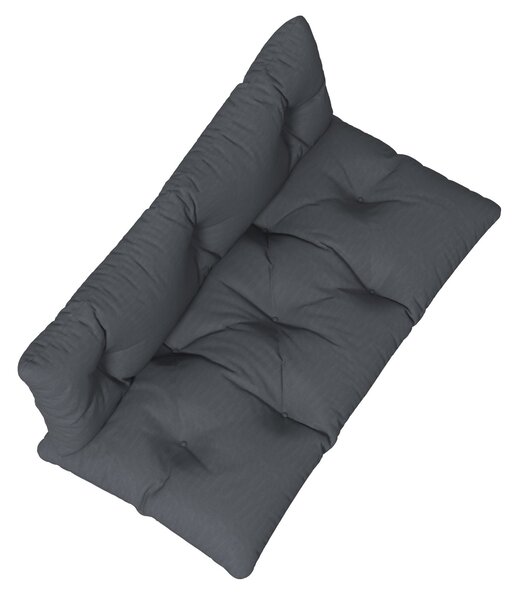 Outsunny Paletový Polštář pro Dvě Osoby 120cm x 60cm x 15cm s UV Ochrannou, Voděodolný Zahradní Polštář pro Lavici, Tmavě Šedý | Aosom