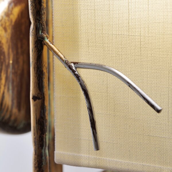 Light for home - Nástěnné světlo v originálním designu v kombinaci s jemnou barvou a ruční patinou 16711 "SAVANNA CUBO", 1x60W, E27, hnědá, zlatá, patina