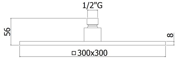 Paffoni Level hlavová sprcha 30x30 cm čtvercový chrom ZSOF078CR