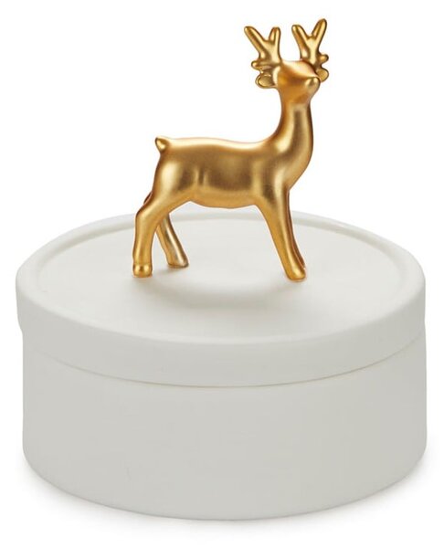 Bílá porcelánová dóza na šperky Balvi Deer