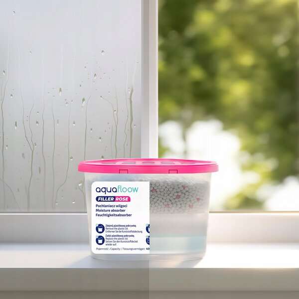 Odvlhčovač vzduchu AquaFloow růžový 400 ml 12x