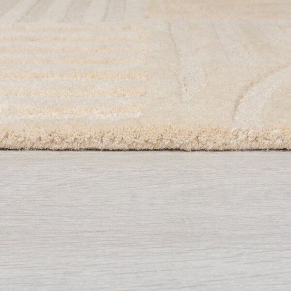 Béžový vlněný koberec Flair Rugs Zen Garden, 120 x 170 cm