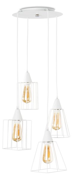 Light for home - Závěsné svítidlo na lanku 40644 "MATRIX", 4x60W, E27, Bílá