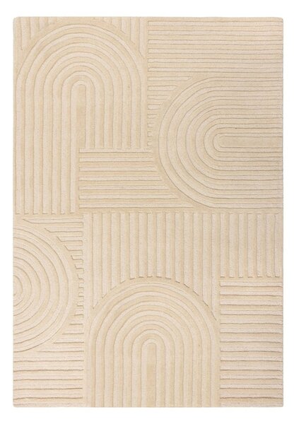Béžový vlněný koberec Flair Rugs Zen Garden, 160 x 230 cm