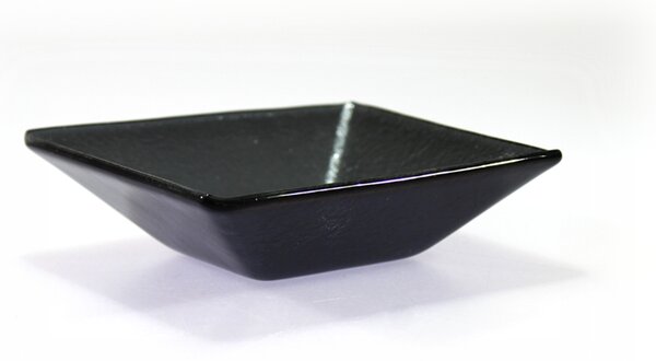 BDK-GLASS Tmavě šedá miska 13x13cm - VESUV