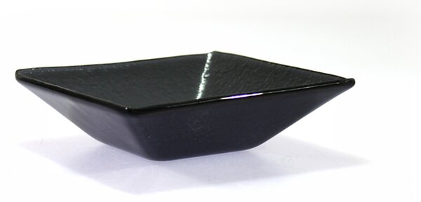 BDK-GLASS Tmavě šedá miska 13x13cm - VESUV