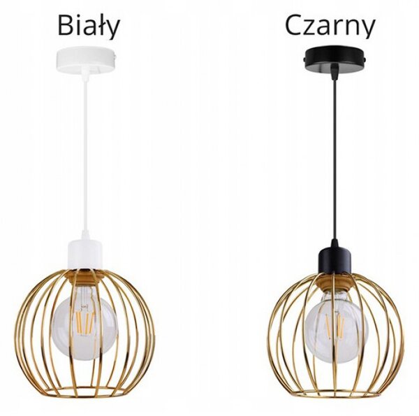 Light for home - Závěsné svítidlo na lanku s kovovým stínítkem LH017 "MONA", 1x60W, E27, Černá