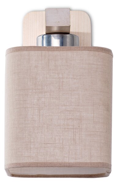 Light for home - Nástěnné světlo "HOTEL", 1x40W, E27, bílá, přírodní javor