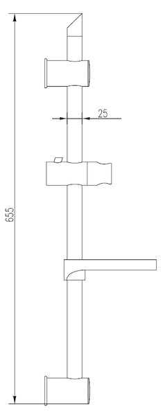 Invena Kos sprchová tyč |65.5 cm AU-21-K01