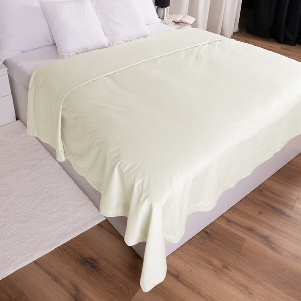 Biante Sametový přehoz na postel Velvet Premium SVP-003 Smetanový 140x200 cm
