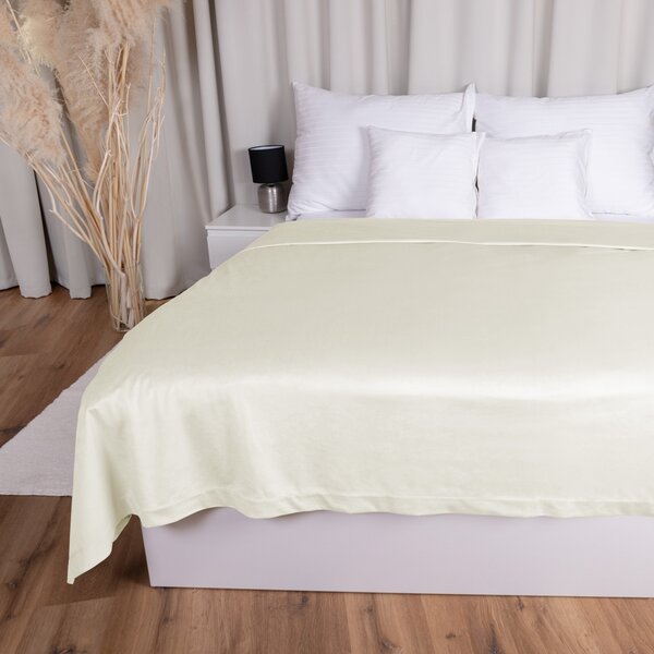 Biante Sametový přehoz na postel Velvet Premium SVP-003 Smetanový 140x200 cm