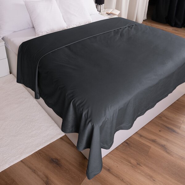 Biante Sametový přehoz na postel Velvet Premium SVP-004 Antracitově šedý 140x200 cm