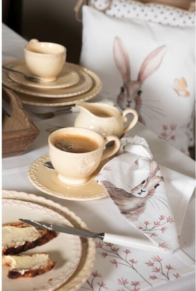 Sada bavlněných prostírání s motivem králíka Rustic Easter Bunny - 48*33 cm - Clayre & Eef