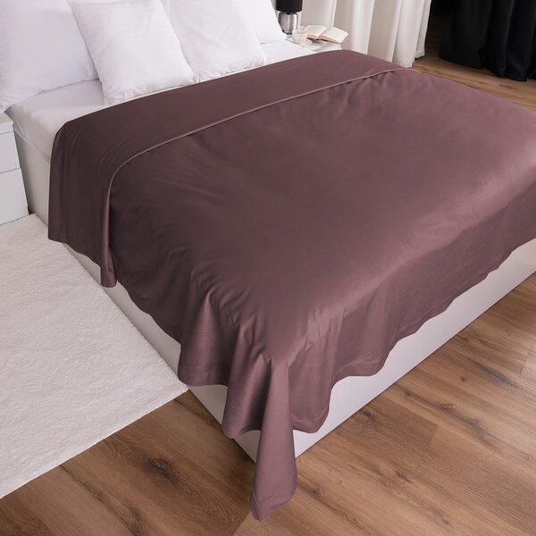Biante Sametový přehoz na postel Velvet Premium SVP-019 Hnědofialový 140x200 cm