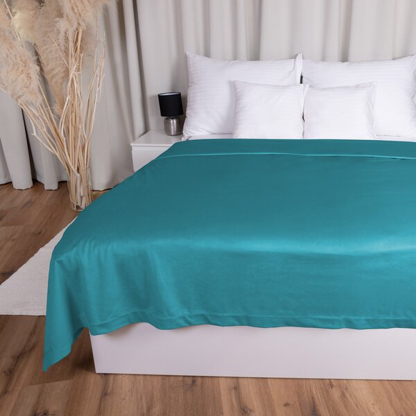 Biante Sametový přehoz na postel Velvet Premium SVP-035 Tyrkysově modrý 140x200 cm