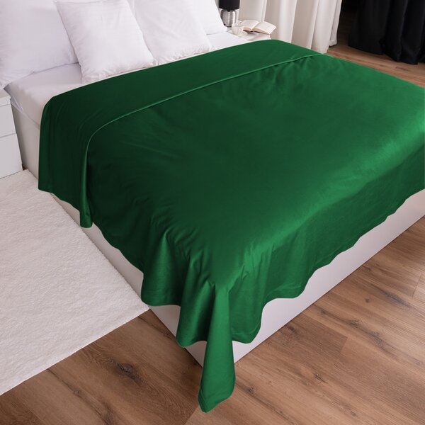 Biante Sametový přehoz na postel Velvet Premium SVP-032 Zelený 140x200 cm